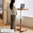 Burlywood+White Rectangular Solid Wood+Carbon Steel+Plastic End Table