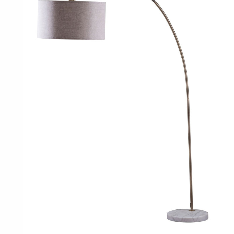86" Tall Metal Floor Arc Lamp, Multicolor, Multicolor
