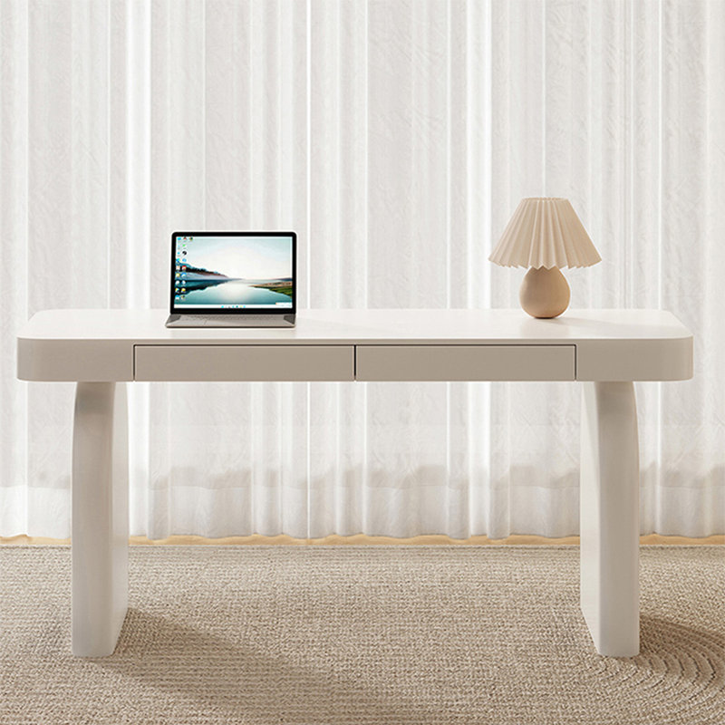 Bureau d'écriture avec tiroirs blanc, 29.53" H x 47.24" W x 23.62" D
