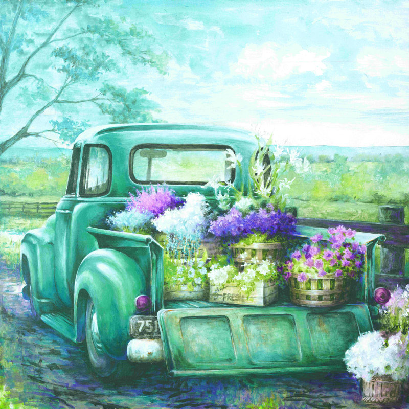 Fleurs de camion, H 12 po x l 12 po