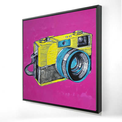 "Caméra rétro colorée" sur toile