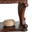 Traditional End Table With Dark Oak Finish And Glass Top