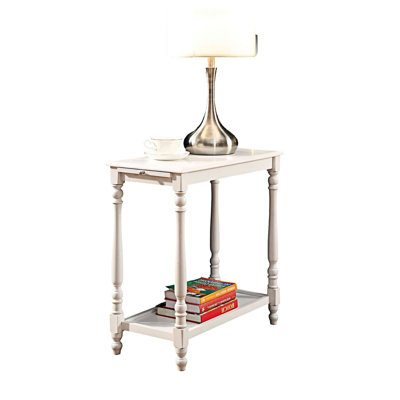 Table d'appoint pour canapé avec tablette ouverte