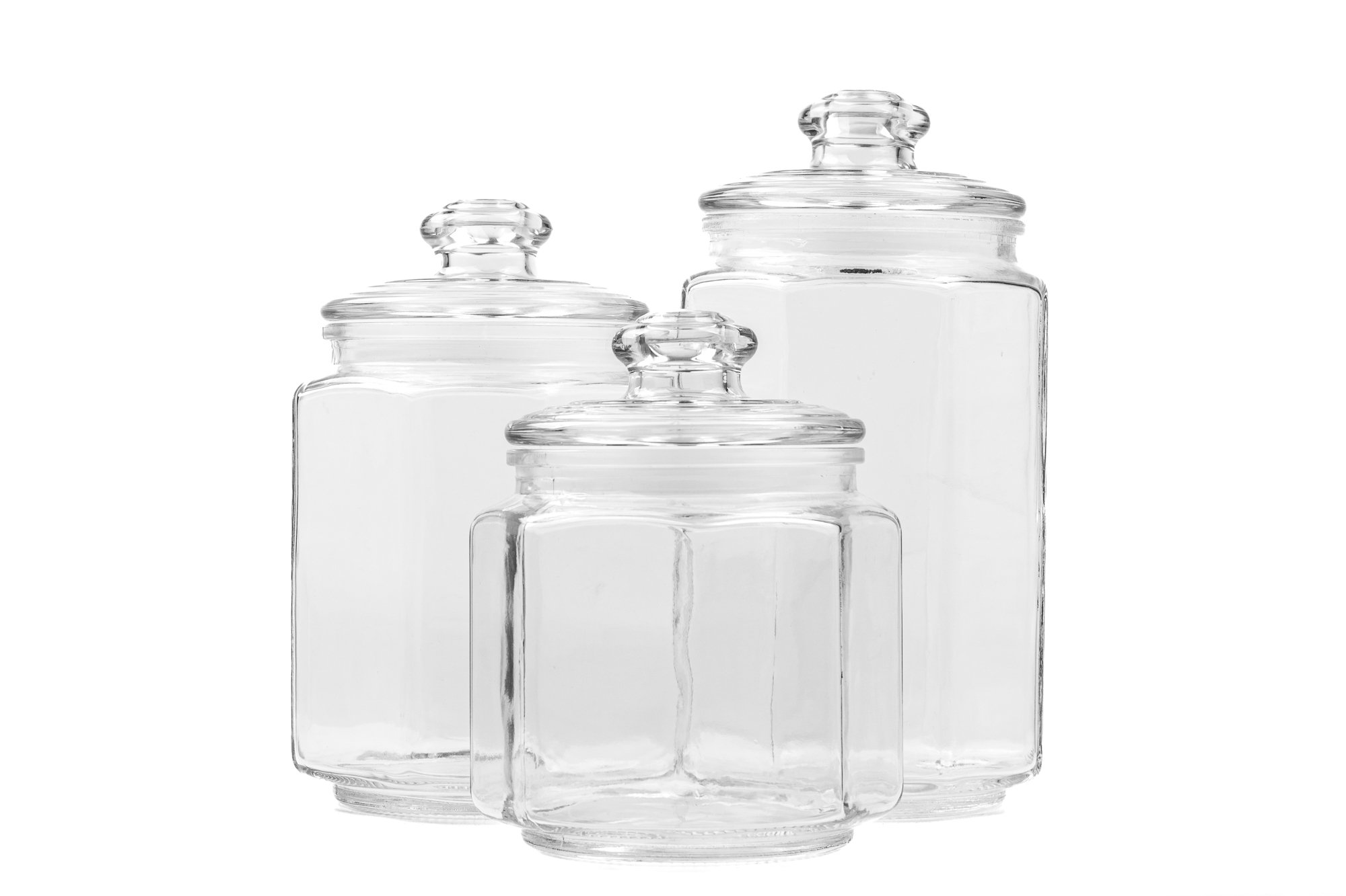 10 Strawberry Street Alcott Graduated Canister Set, with jade lid