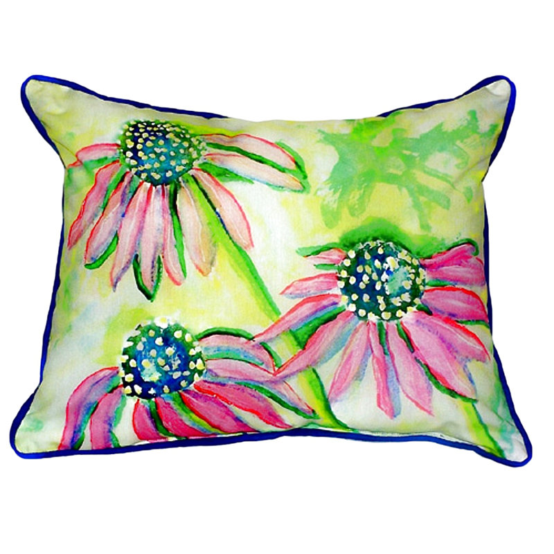 Coussin lombaire intérieur/extérieur à fleurs coniques Conch