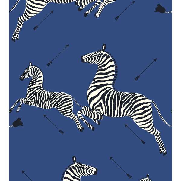 THSc Zebras Animal Print Vinyl Wallpaper Roll | Perigold