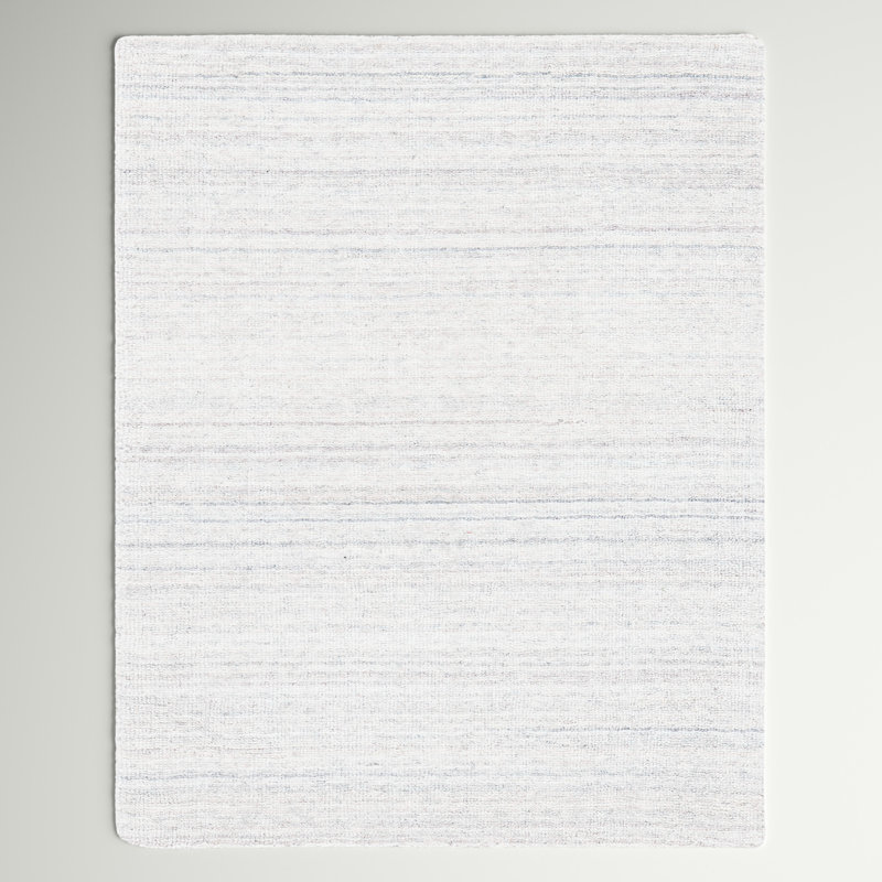 Messier Striped Hand-Woven Flatweave Beige Area Rug, Runner 2'3" x 8'
