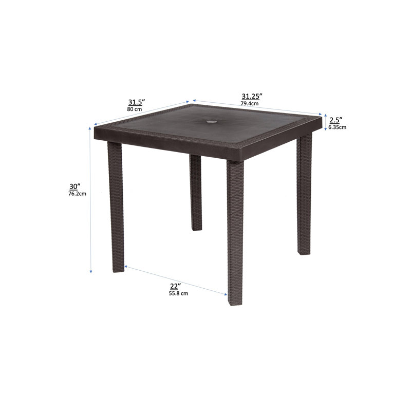 Rattan Square Table