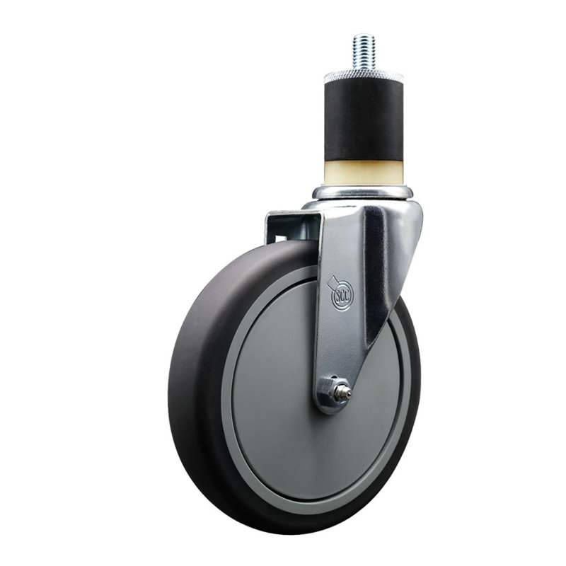 Thermoplastic Rubber Wheel Swivel 1-7/8 Inch Expanding Stem Caster SCC