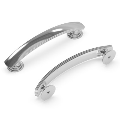American Diner Collection Arch Pull - 3-3/4" Center to Center Cabinet Pull Chrome - Transitional, Traditional Hardware for Drawers & Cabinets