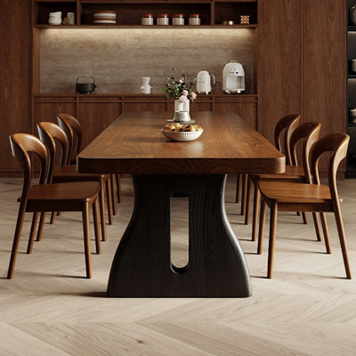 Solid wood rectangular pine dining table