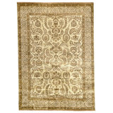 Hand Knotted Wool Area Rug in Beige