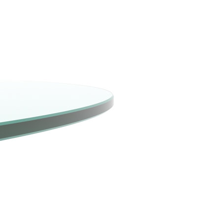 24" Inch Tempered Glass Table Part, 0.24" Thick, Transparent, Wear-, Heat-, , Impact-, For Various Layouts Top, 1/4" , To Wear, Heat, Corrosion, Impact, Meeting And Family Tables