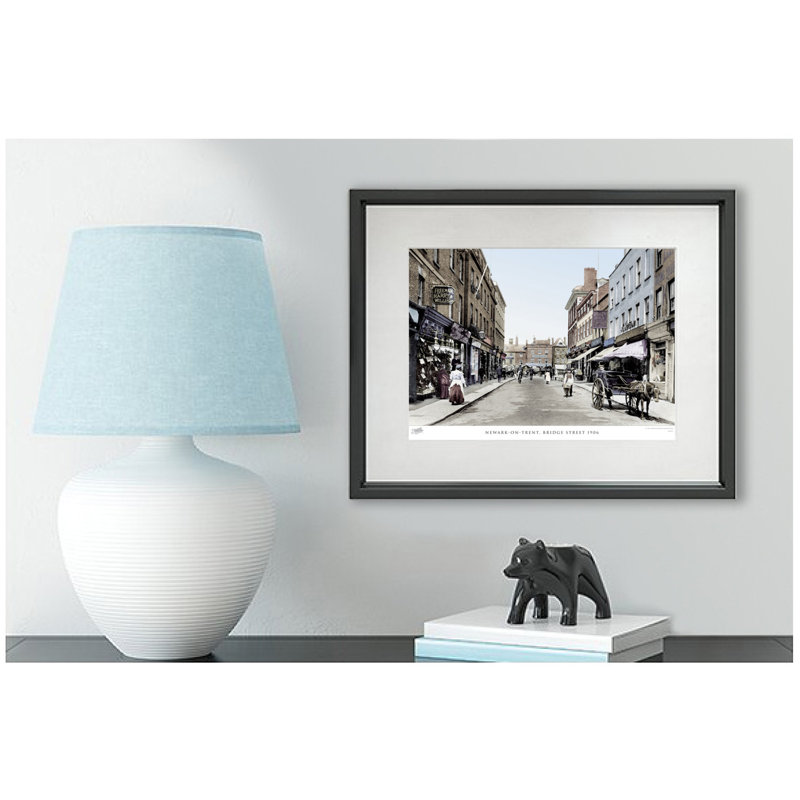Newark On Trent, Bridge Street 1906 - Single Picture Frame Print, 40cm H x 50cm W x 2.3cm D