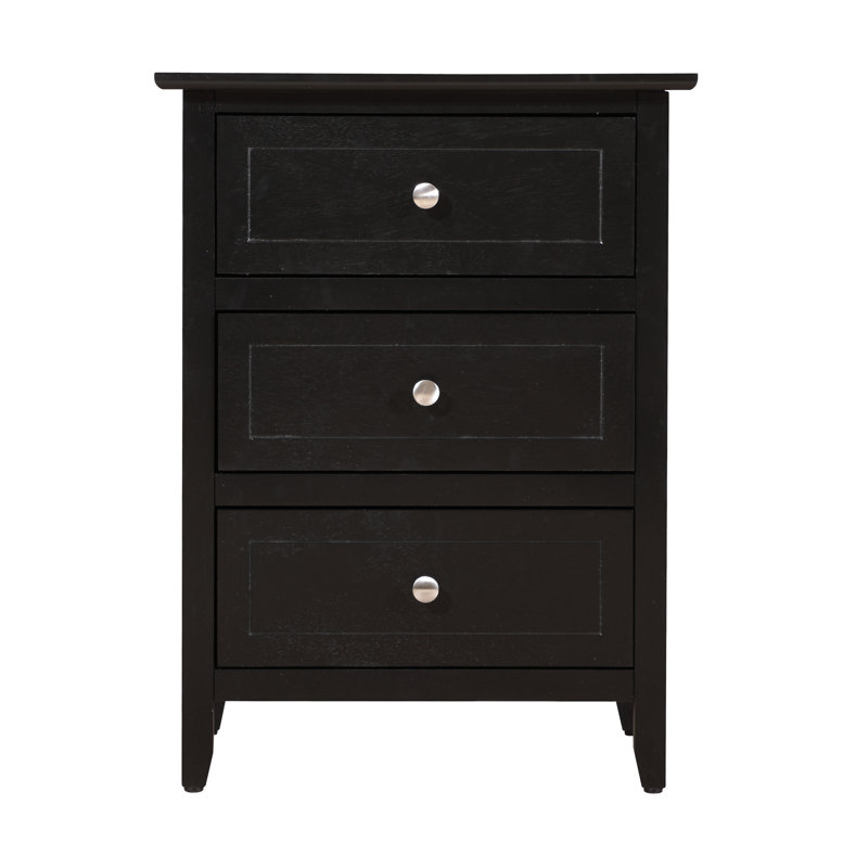 Versatile Transitional Nightstand, Black