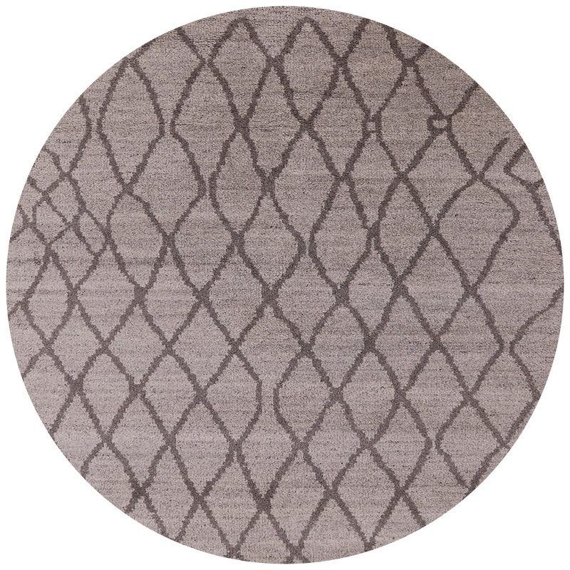 Lumley Wool Geometric Indoor Rug, Round 6'