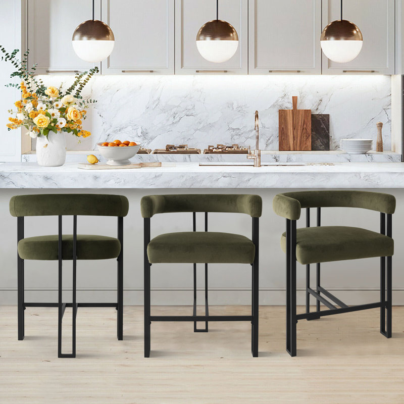 Tabouret de bar 24 po Modern, Vert