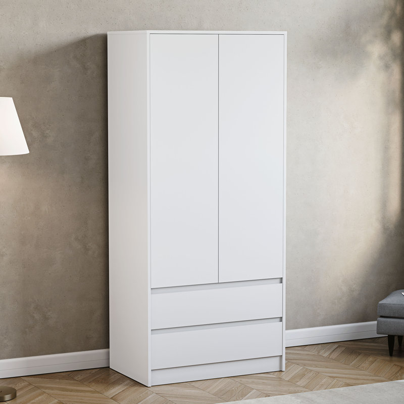 Cunha 2 Door Wardrobe, White