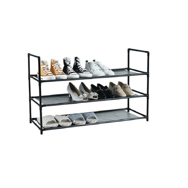 Range-chaussures en tissu 12 paires, Noir