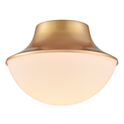 Matera Modern Gold Semi Flush Mount Ceiling Light Fixture, 1-light