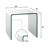 Agnela Glass Top End Table