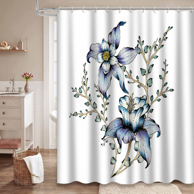 Aquarelle, peinture à l'eau, art floral botanique avec 12 crochets, L 72 po x l 84 po