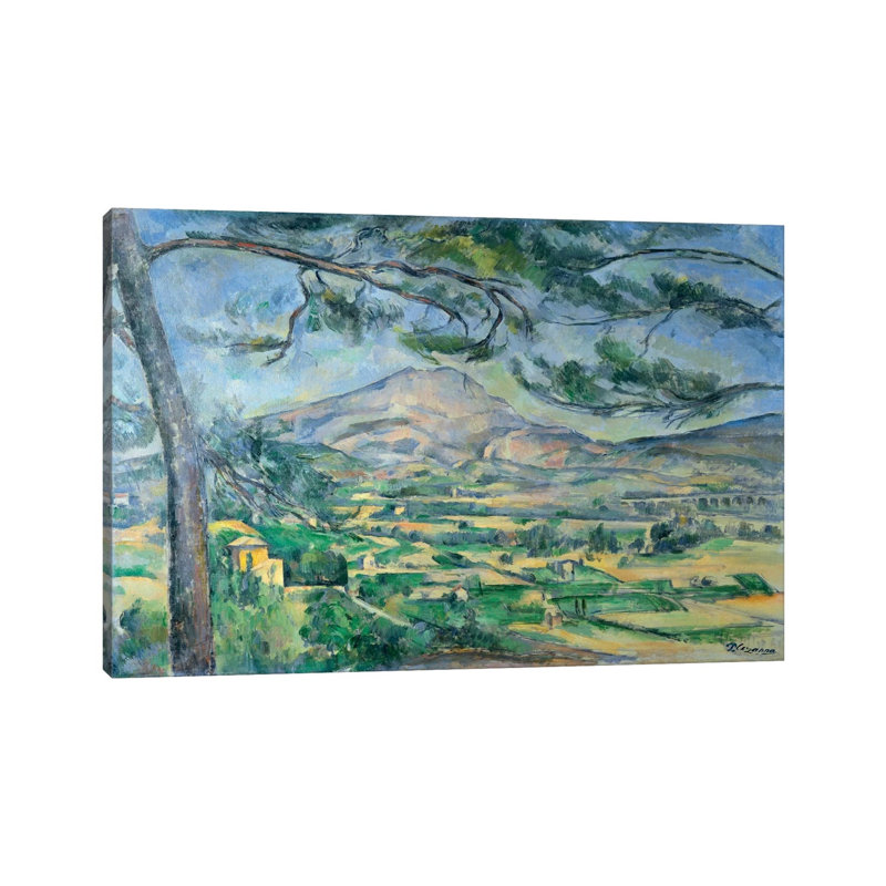 Mont Sainte-Victoire With Large Pine-Tree 1887 by Paul Cezanne - Wrapped Canvas Painting, 30.48 cm H x 45.72 cm W