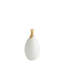 Dipped Golden Crackle/White Slender Vase-Sm