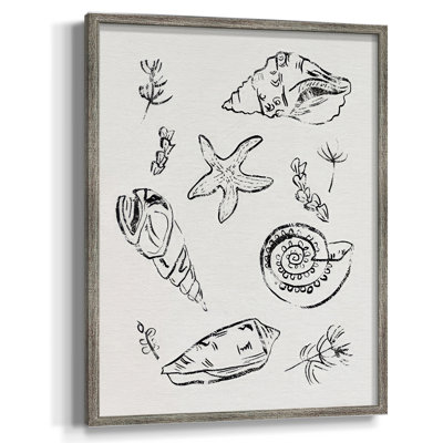 Sea Spirals II, reproduction encadrée - bois massif