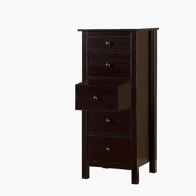 Commode compacte 5 tiroirs Transition Espresso