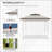 Outsunny 12' x 12' Pop Up Canopy Tent with Netting and Carry Bag, Instant Sun Shelter with 137 sq.ft Shade, Tents for Parties, Height Adjustable, for Outdoor, Garden, Patio-110298989-110298987