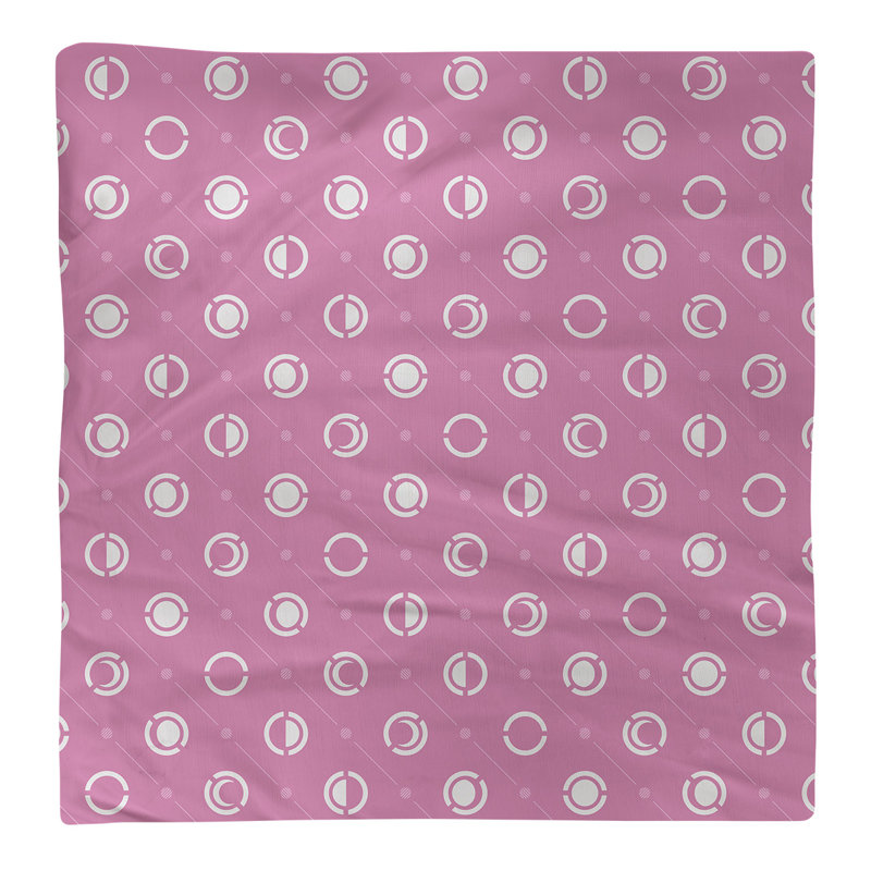 Serviette de coton deux couleurs en lune à phases Noira Gothard, H 0,1 po x l 22 po x P 22 po, Gris / Rose clair