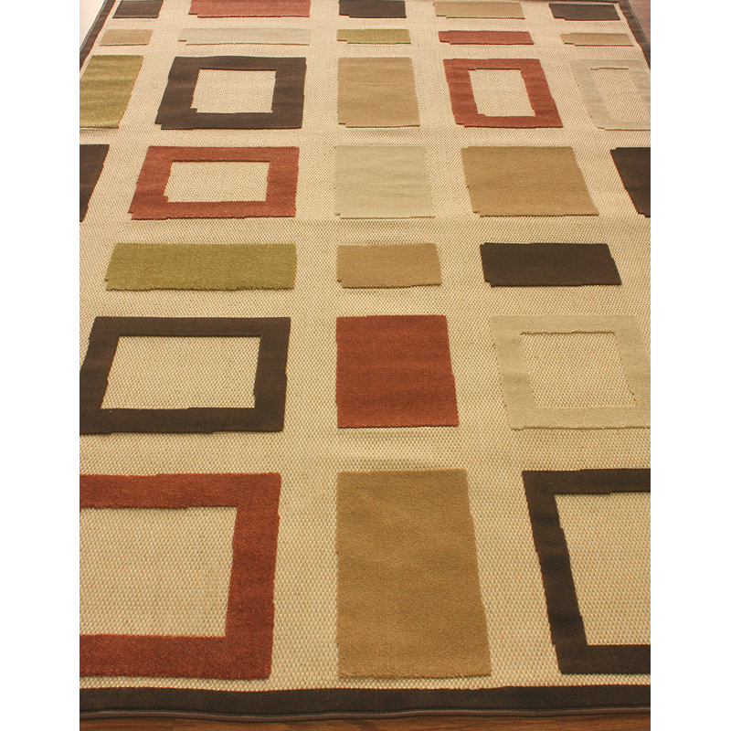 Tapis extérieur sable / brun Hos ten, Rectangle 5 pi 2 po x 7 pi 6 po
