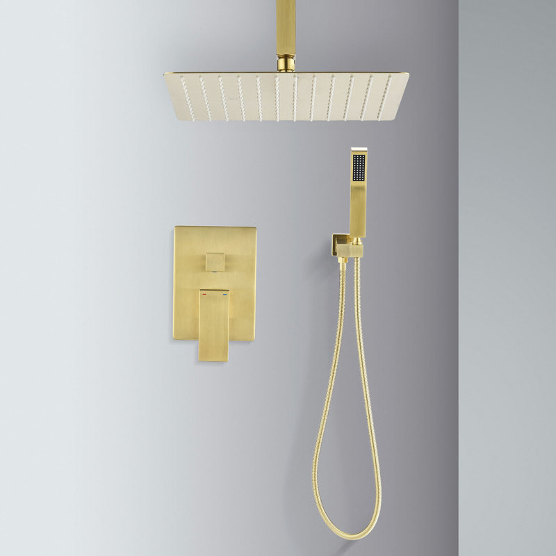 Ensemble de système de douche de plafond avec douchette 12 po