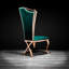 Chaise d'appoint en velours or rose Mohandis-1828973985