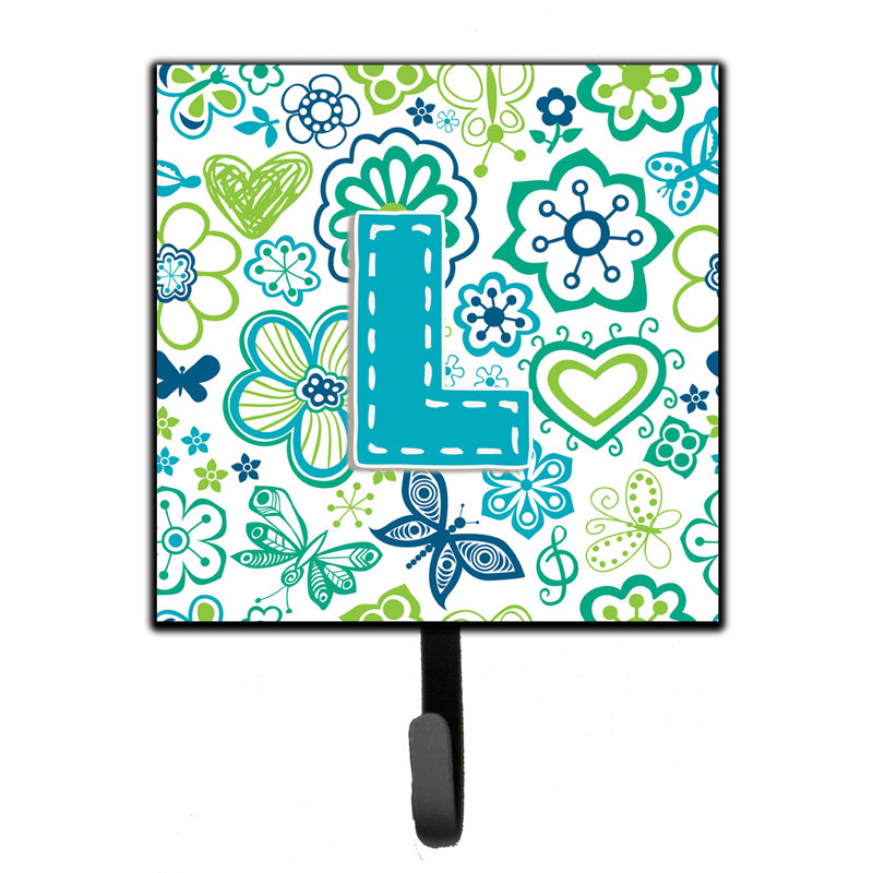 Crochet mural fleurs et papillons, L