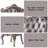 Wensley Upholstered Dining Chair in Silver Gray and Antique Platinum