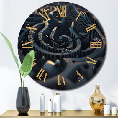 Horloge murale moderne à motif géométrique Throughthe