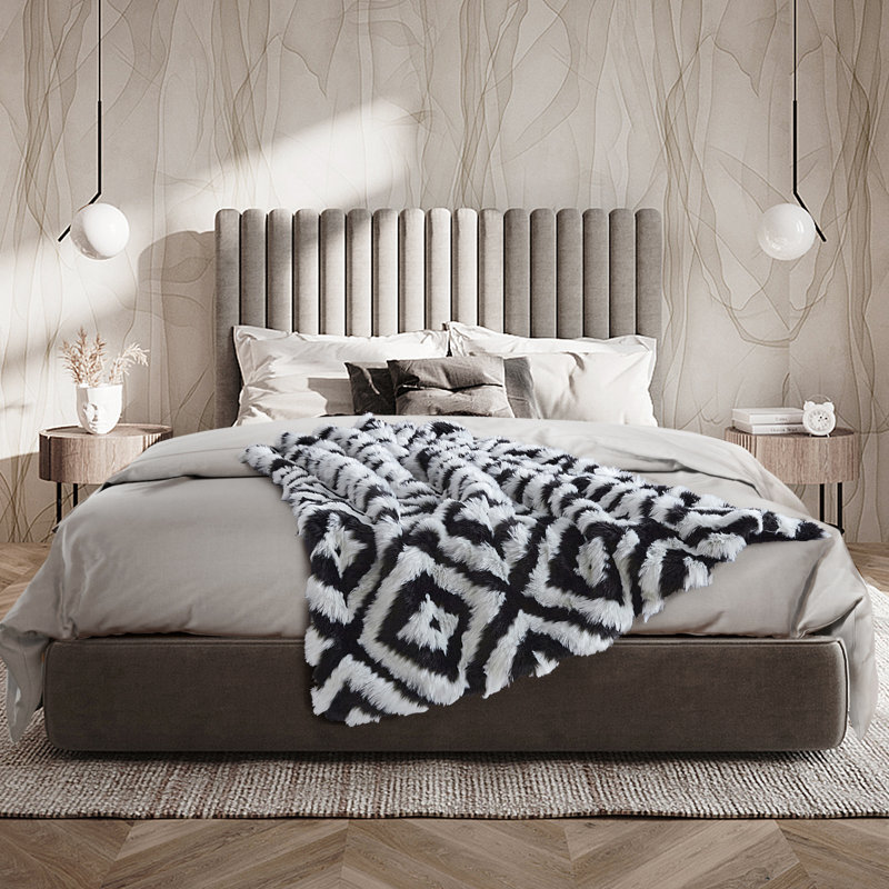 Jeté en tricot 50 po x 60 po Cozy Tyme Quinten, Noir