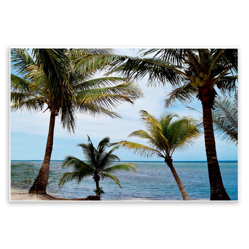 Plaque murale Honduras Daytime Palms, design par Natalie Carpentieri, H 10 po x l 15 po