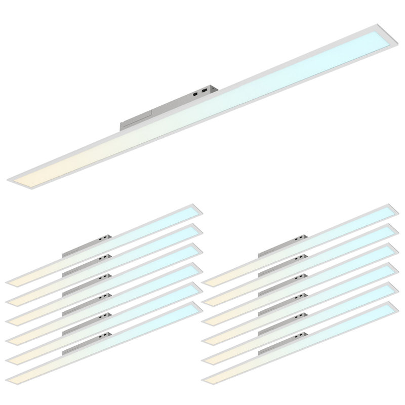  6X6 FT LED Recessed Backlit Panel 4CCT 3000K-5000K 40W/50W/60W Selectable, Up To 6600LM, Drop Ceiling Lights, 0-10V Dimmable UL Listed 12 Pack