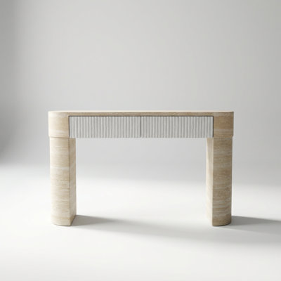 Multi-Purpose Entryway Console Table with Two Hidden Handle Drawers