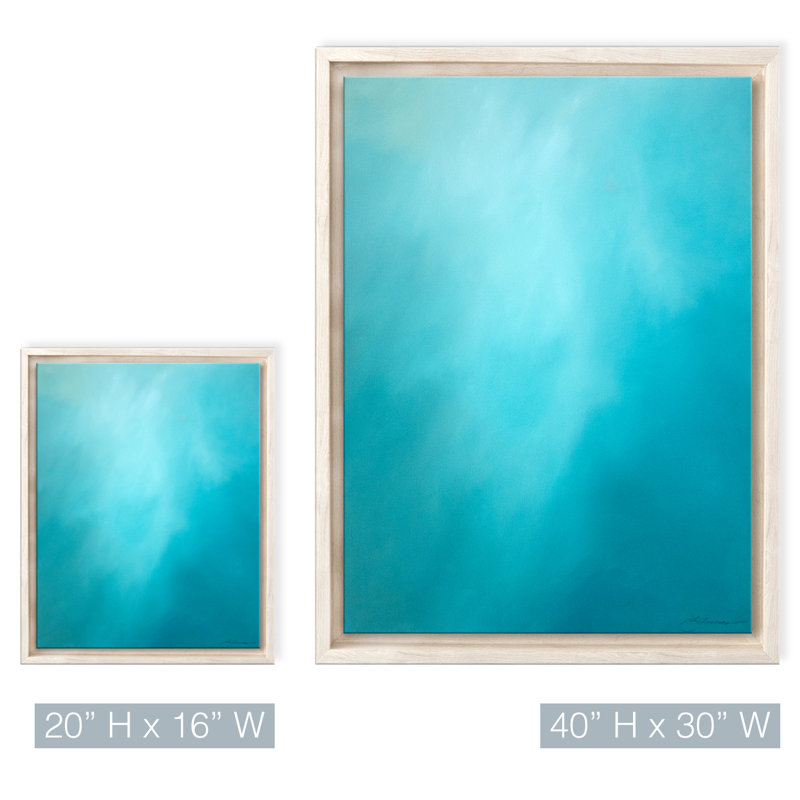 Coastal Retreat Underwater Clouds X by  - Floater Frame Print on Canvas, 40" H x 30" W x 2.5" D