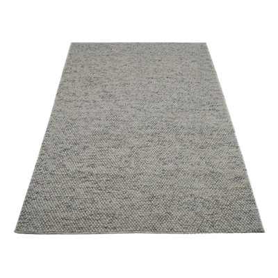 Delianys Luxury Wool Pearl Bobble Hand Woven Area Rug - Contemporary Minimalist Design