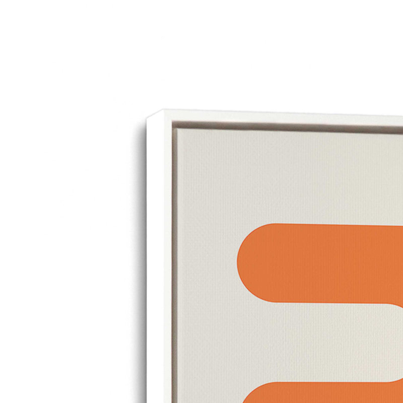 Impression sur toile orange Bauhaus, H 48,75 po x l 32,75 po, Blanc opaque