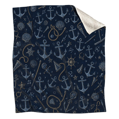 Nautical Anchor Pattern Blankets