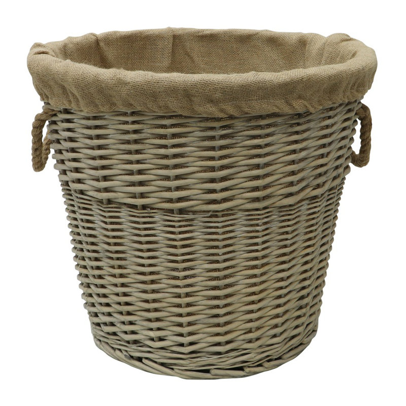 Hand Woven Wicker Laundry Basket with Handles