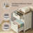 File Cabinet, 3-Drawer Office Storage Cabinet, Adjustable Rail, Modern Farmhouse Printer Stand, White And Brown