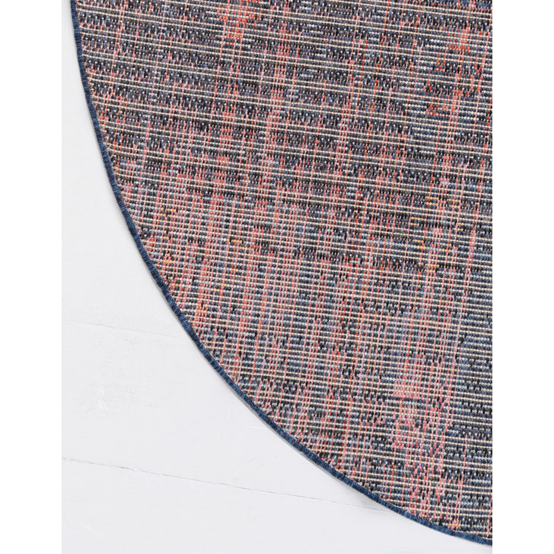 Geometric Indoor Rug, Round 4'1"