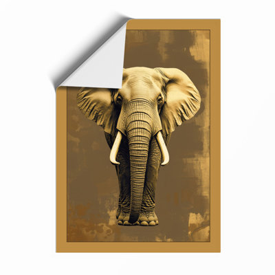 Elephant Portrait Modern - Framed Print
